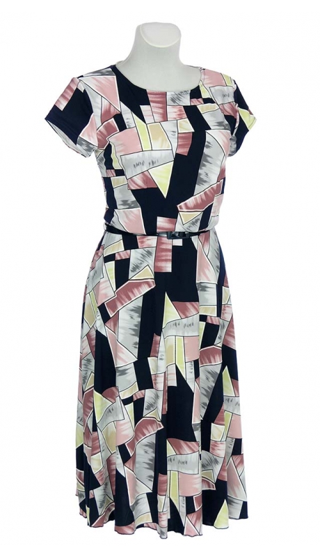 SUKIENKA MIDI POSZERZANA W GEOMETRYCZNE WZORY