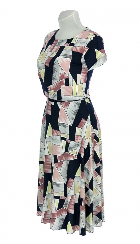 SUKIENKA MIDI POSZERZANA W GEOMETRYCZNE WZORY