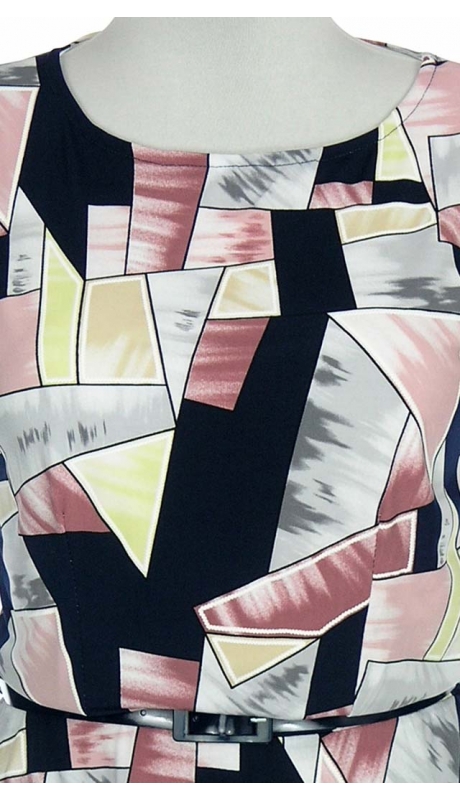 SUKIENKA MIDI POSZERZANA W GEOMETRYCZNE WZORY