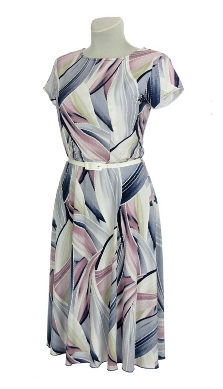 SUKIENKA MIDI SUBTELNA KOLORYSTYKA NA WESELE LUB DO WYJŚCIA