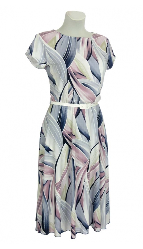 SUKIENKA MIDI SUBTELNA KOLORYSTYKA NA WESELE LUB DO WYJŚCIA