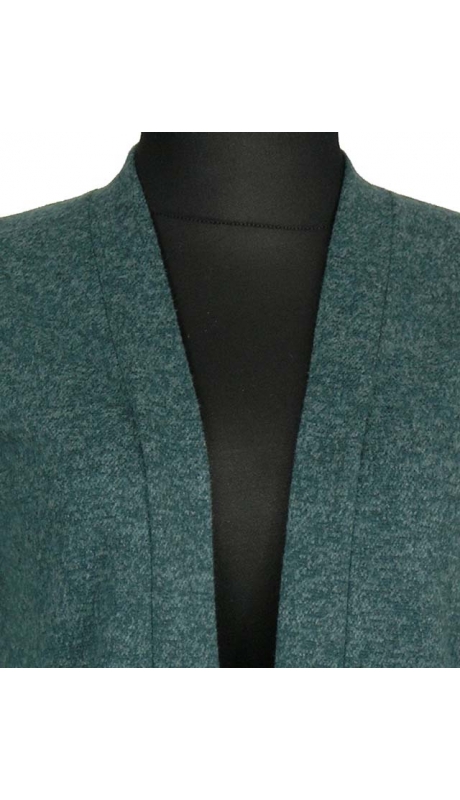 KARDIGAN WDZIANKO RODZAJ SWETRA CIEMNA ZIELEŃ