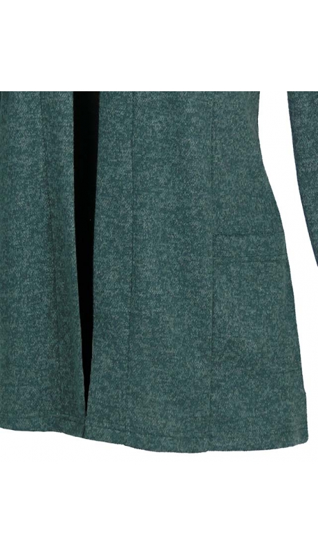 KARDIGAN WDZIANKO RODZAJ SWETRA CIEMNA ZIELEŃ