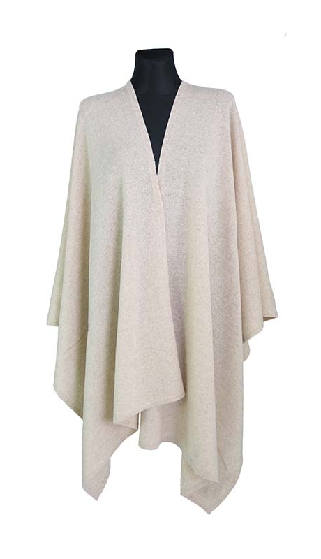 SZAL WEŁNIANY 220 x 62 cm - JASNY BEŻ