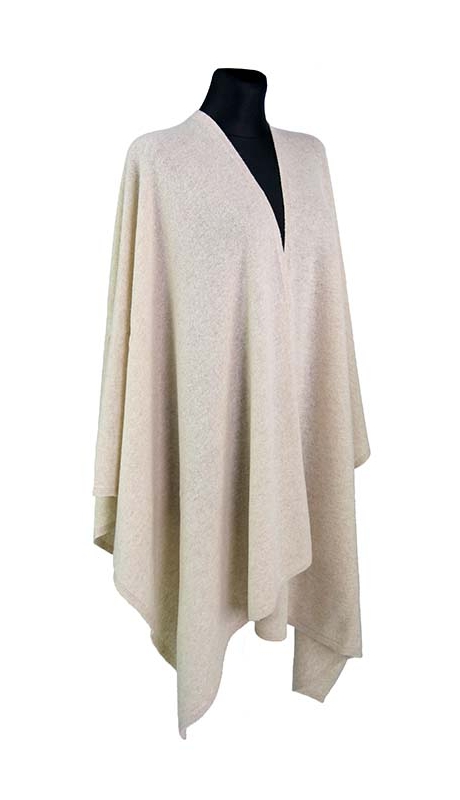 SZAL WEŁNIANY 220 x 62 cm - JASNY BEŻ