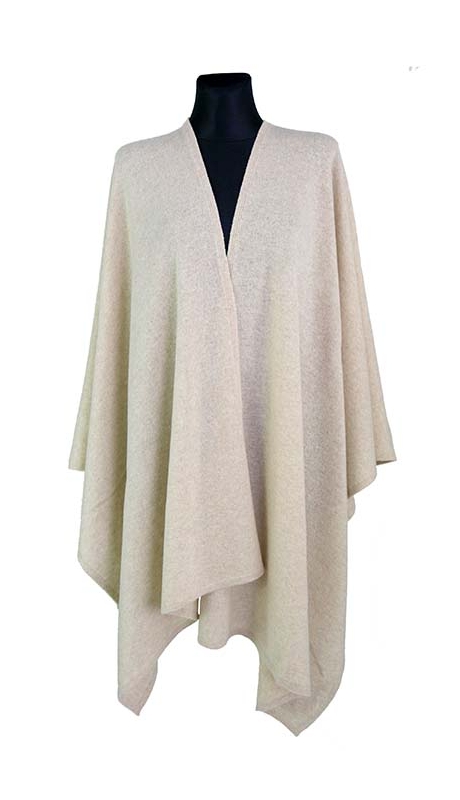 SZAL WEŁNIANY 220 x 62 cm - JASNY BEŻ