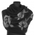 GLAMOUR SZAL Z HAFTEM RĘCZNYM 80 % LAMBSWOOL CZARNY